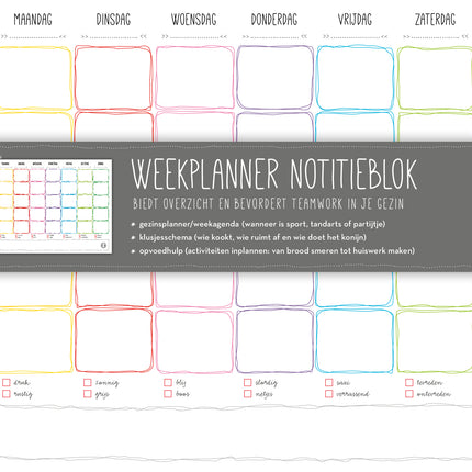 Gezinnig weekplanner notitieblok