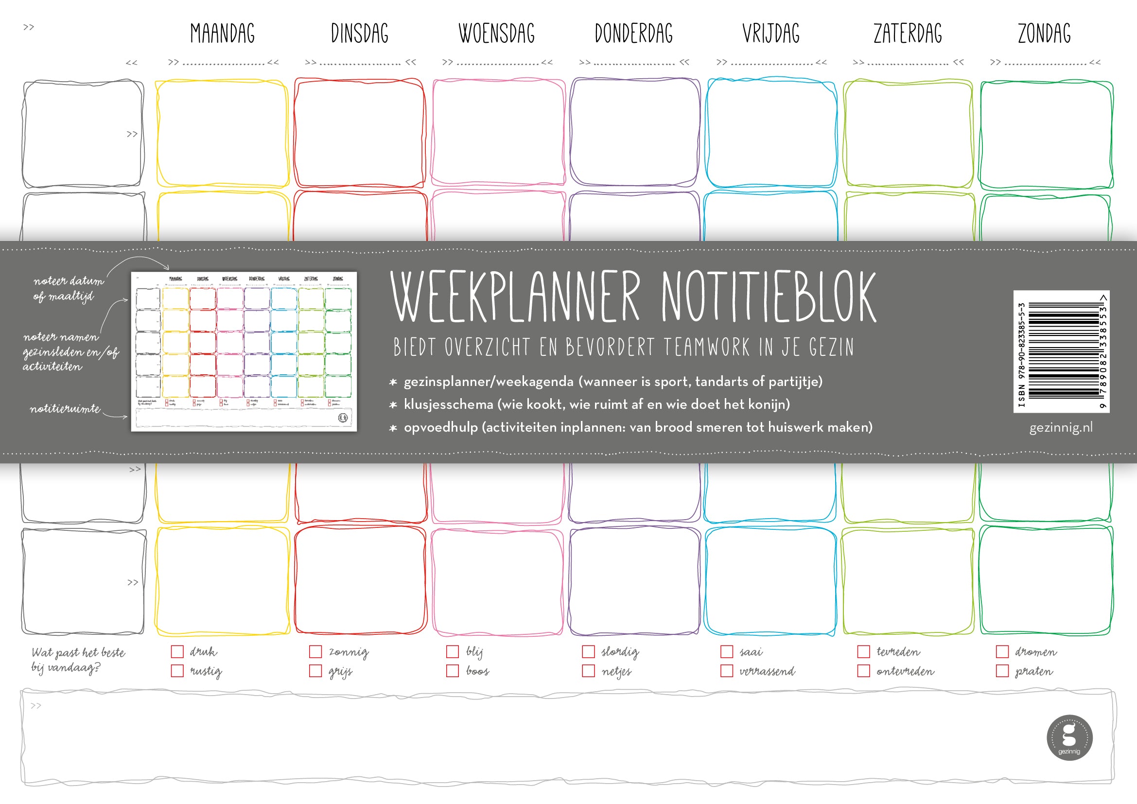 weekplanner notitieblok