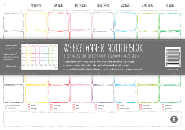 Gezinnig weekplanner notitieblok