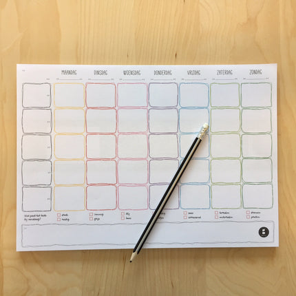 Gezinnig weekplanner notitieblok