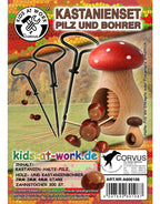 Kastanje knutselset vliegenzwam rood met stipjes