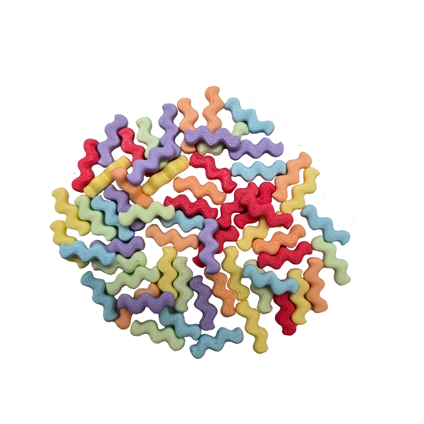 Mini waves 60x Pastel OF regenboog