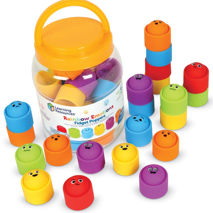 Learning Resources  Rainbow Emotions Fidget Poppers Set of 24