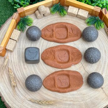 Roll around sensorische ballen boerderijdieren