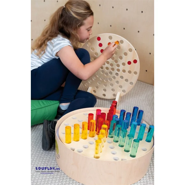 Rond Pegboard frame voor acryl cilinders (cylinders niet inbegrepen)