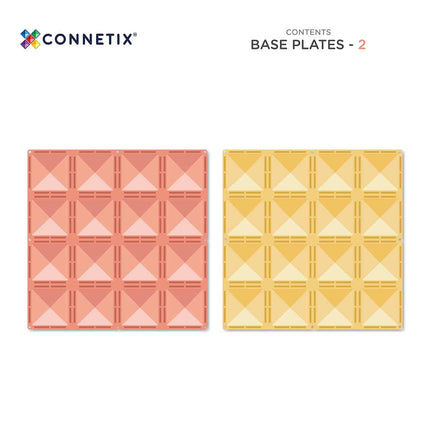 Connetix Pastel Lemon & Peach Base Plate 2 pc