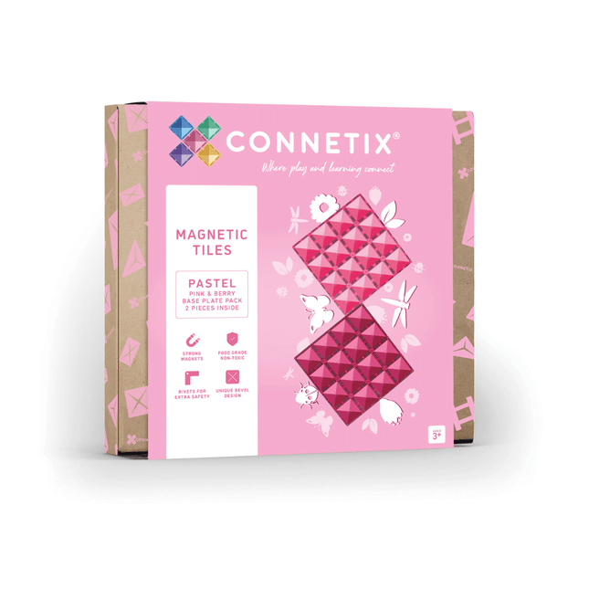 Connetix Pastel Pink & Berry Base Plate 2 pc