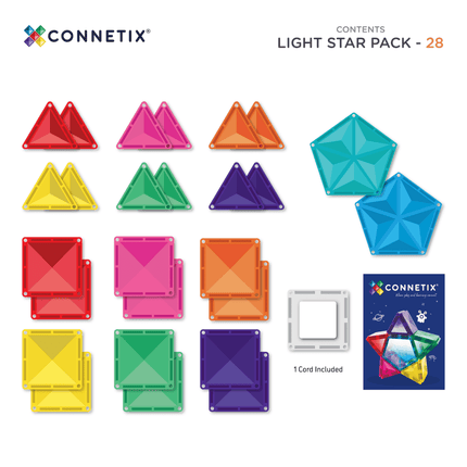 Connetix Lichtsterpakket 28 stuks