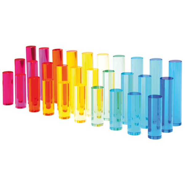 Eduplay Acryl cilinders van verschillende lengtes set van 30