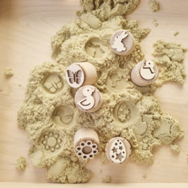 Houten stempelset voorjaar