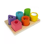Wood Shapes & Sounds 6-Block Puzzle