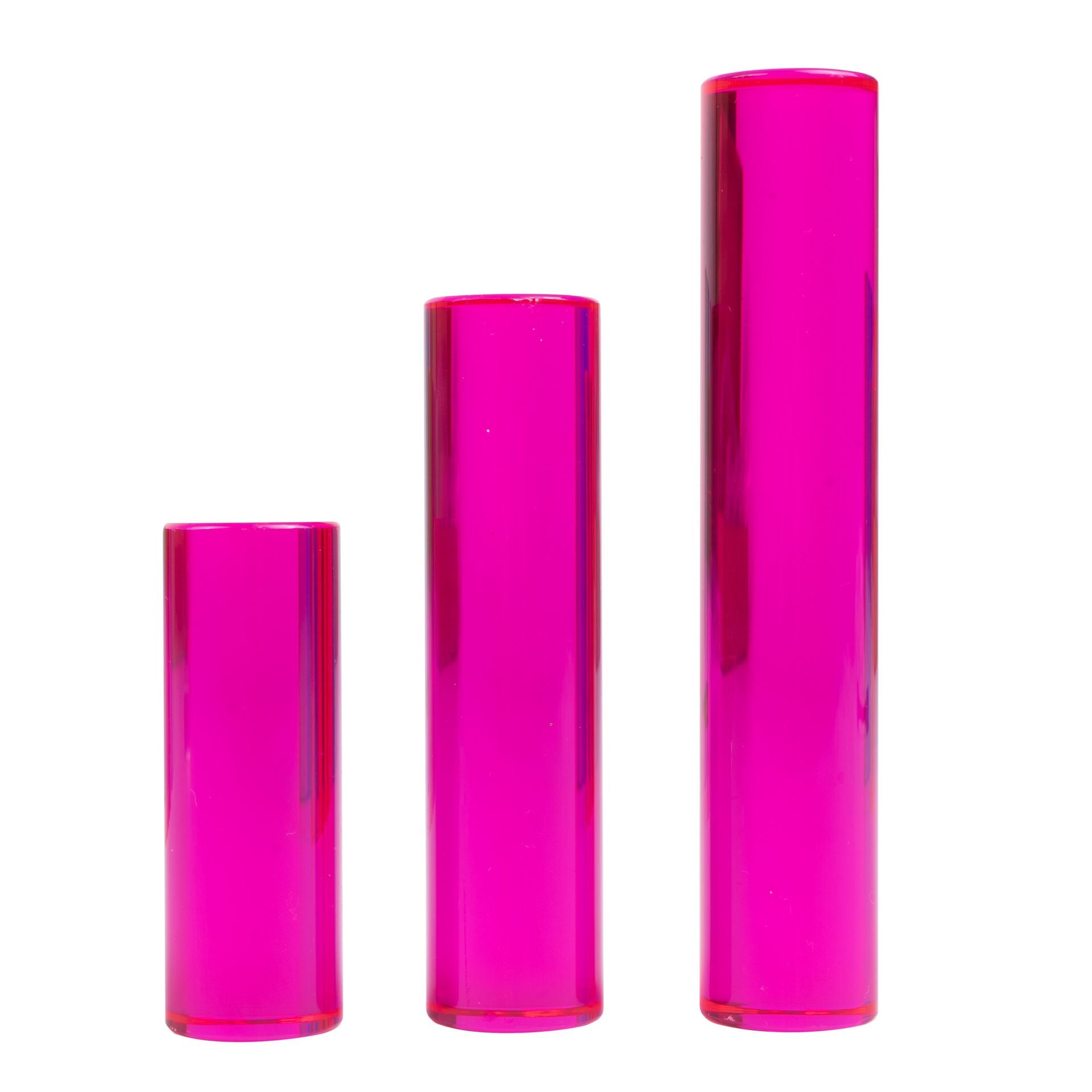 Acryl cilinders van verschillende lengtes set van 30