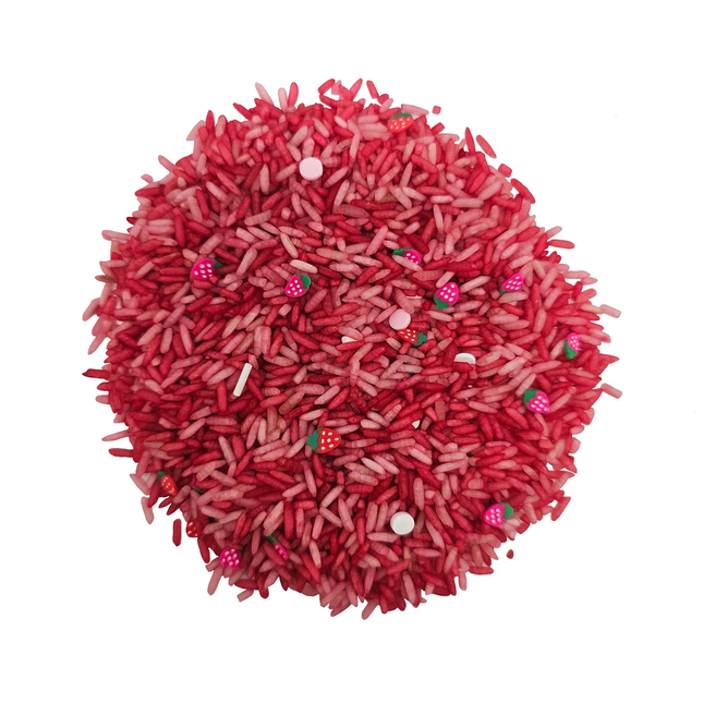 Grennn speelrijst Aardbeien mix 750gram