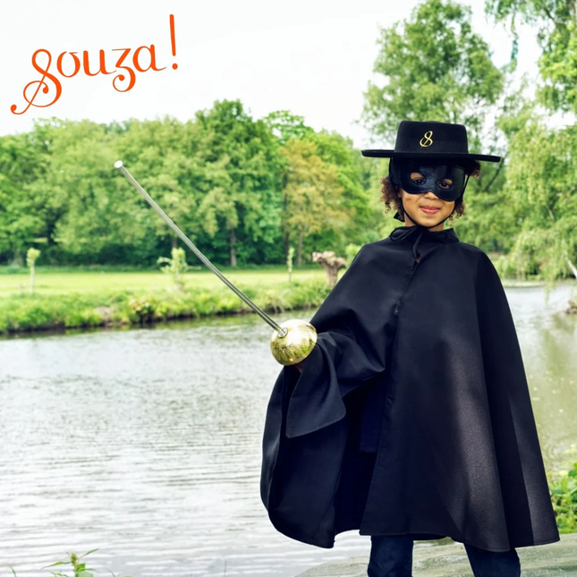 Souza! Zorro cape + masker, 4-8 jaar, 104-128 cm