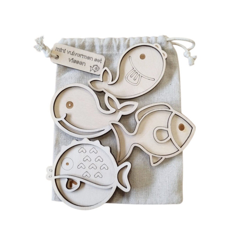 Mini vulvormen set vissen