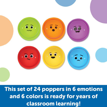 Learning Resources  Rainbow Emotions Fidget Poppers Set of 24