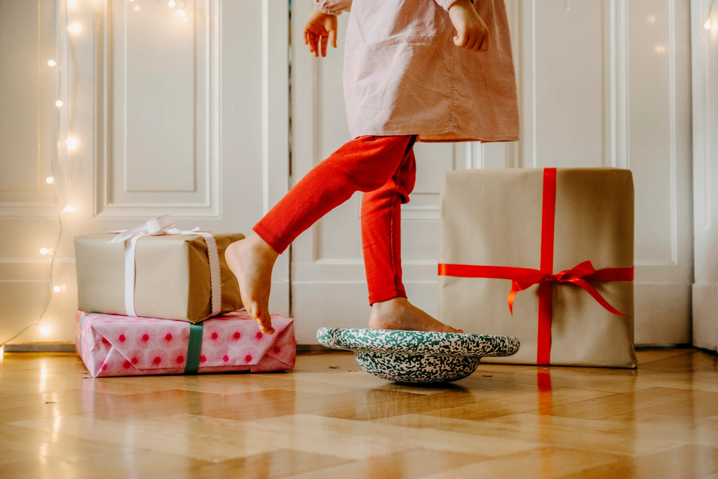 Balance Board Donkergroen en Blush