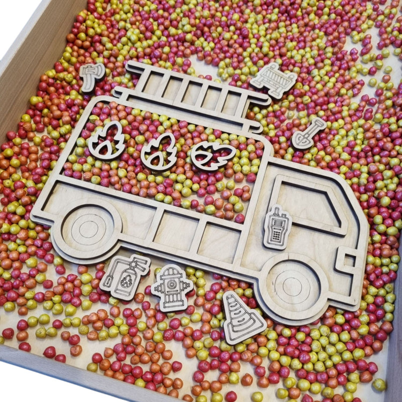 Vulvorm / speel tray 'de brandweer'