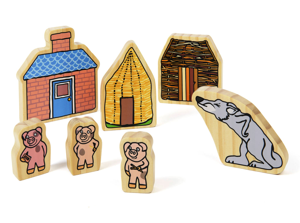 Wooden Characters Drie biggetjes
