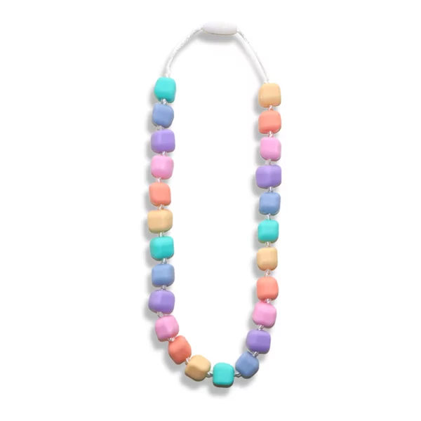 Prinses op de erwt ketting pastel regenboog (Medium)