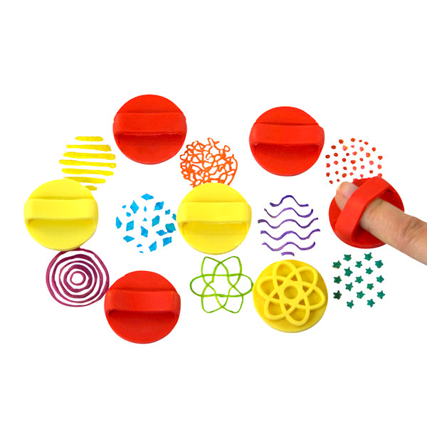 Eduplay Vingerverf textuur rubber set van 8