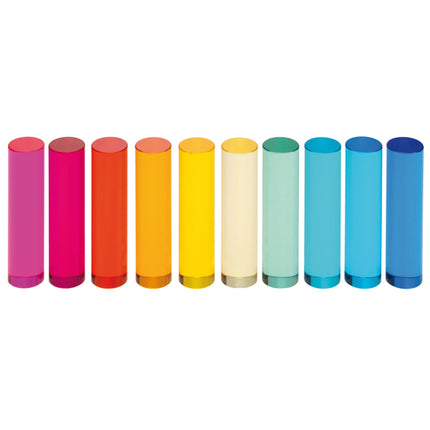 Eduplay Acryl cilinders 10 x 2,5 cm set van 10