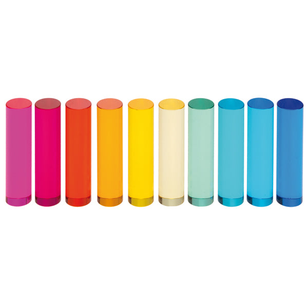 Eduplay Acryl cilinders 10 x 2,5 cm set van 10