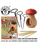 Kastanje knutselset vliegenzwam rood met stipjes