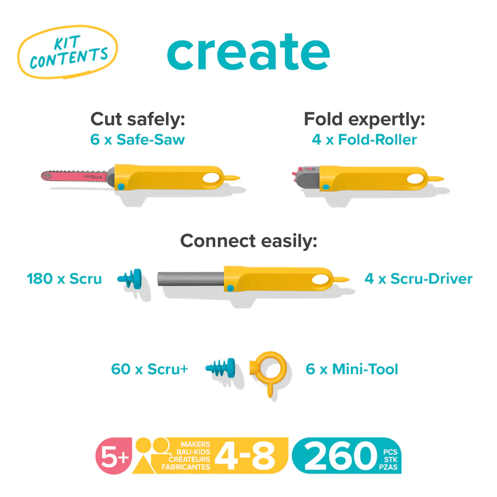 Create 260 onderdelen kit voor 4-8 makers