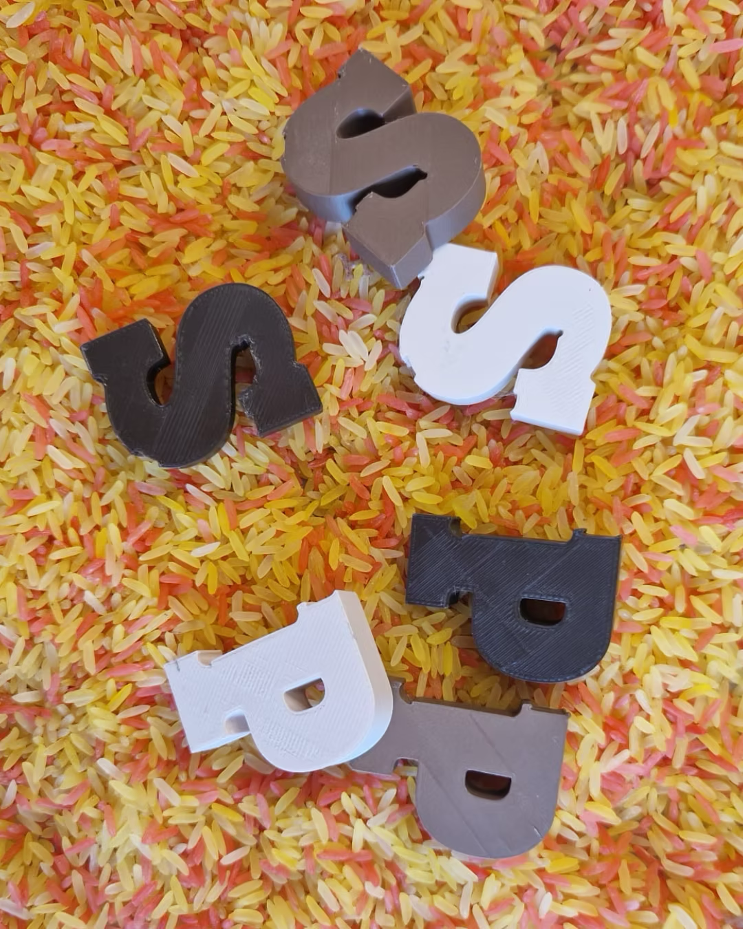 Sorteerletters S en P * 9 stuks