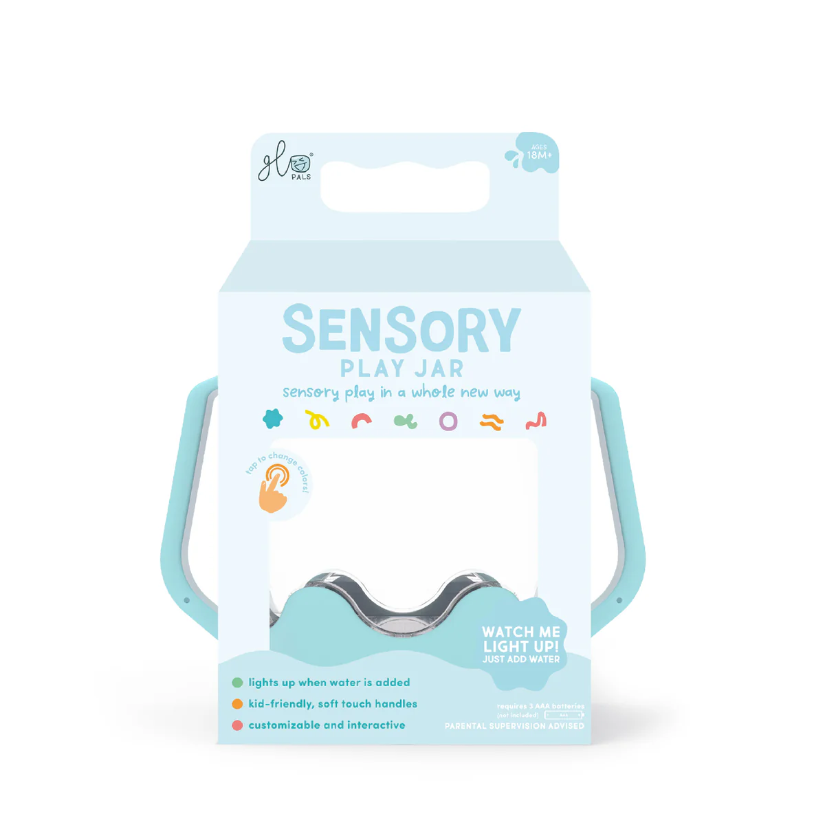 Sensory Play Jar Frosty Blauw