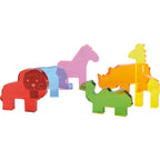Acryl wilde dieren set van 6