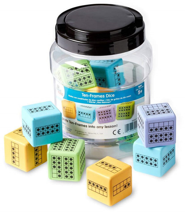 Learning Resources - dobbelsteen met getalbeelden, set van 12