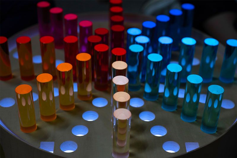 Acryl cilinders van verschillende lengtes set van 30