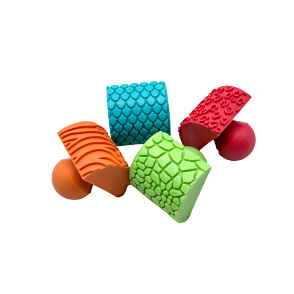 Dierenpatroon schommelstempels set van 4