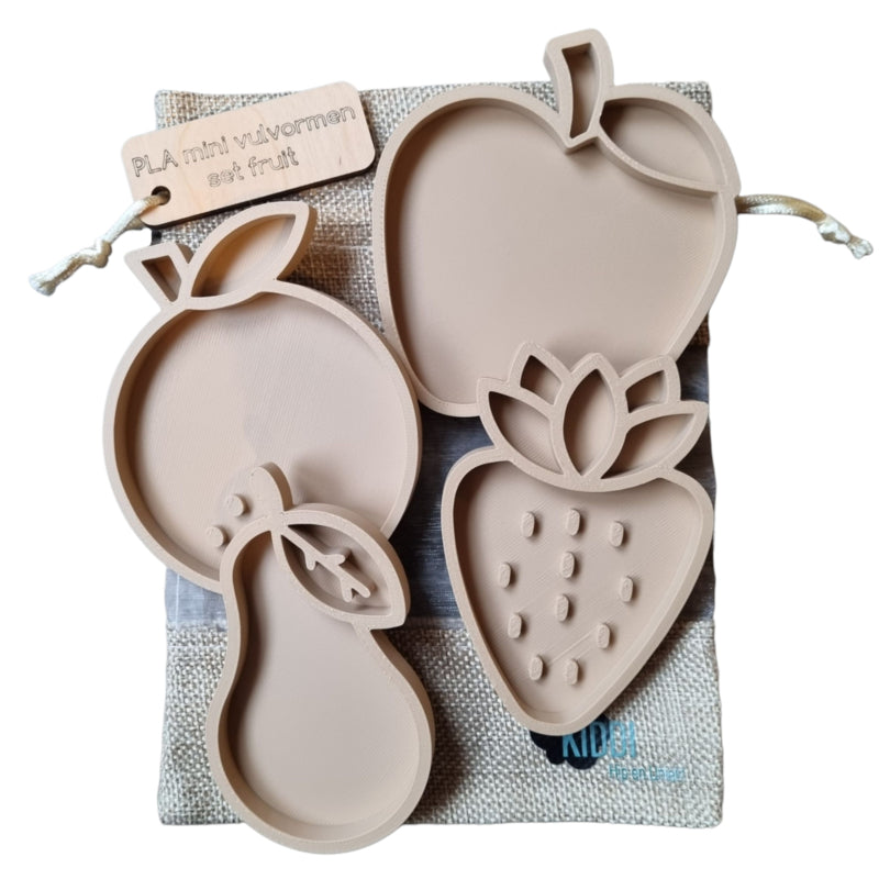 PLA mini vulvormen set fruit