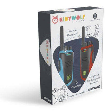 Kidywolf Kidytalk Walkie Talkie Blauw-Rood