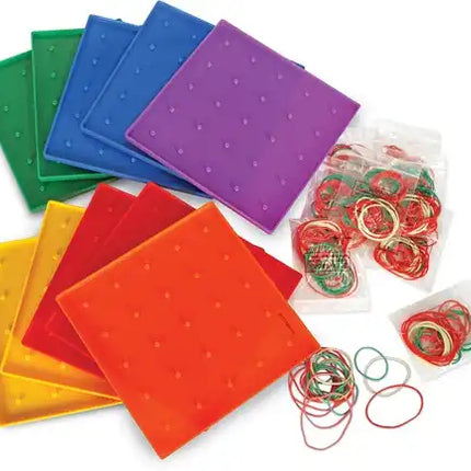 Learning Resources  5 X 5 Pin Geoboards (Set of 10)
