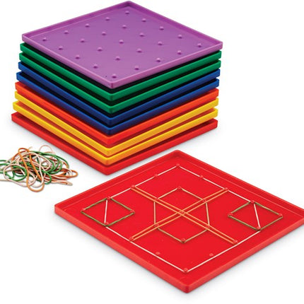 Learning Resources  5 X 5 Pin Geoboards (Set of 10)