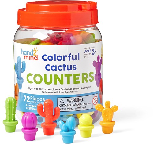 Learning Resources Kleurrijke cactusvormige telblokjes