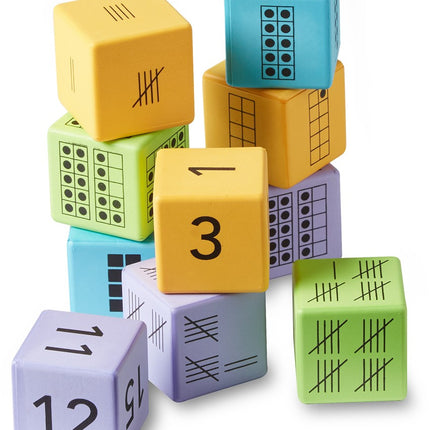 Learning Resources – Dobbelstenen met Meerdere Representaties, Set van 16