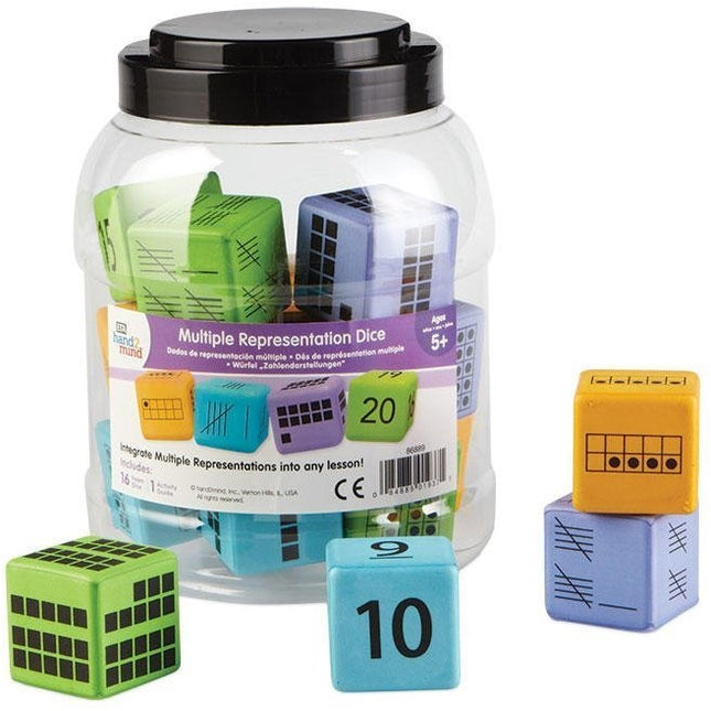 Learning Resources – Dobbelstenen met Meerdere Representaties, Set van 16