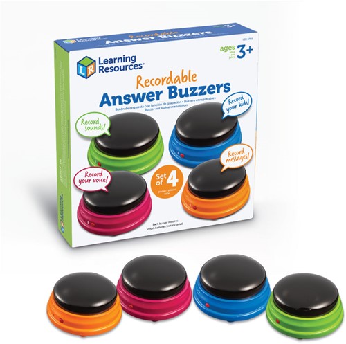 Learning Resources Opneembare Antwoordbuzzers (set van 4)