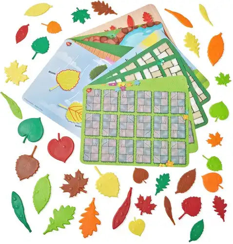 Sensorische blaadjes wiskundige sorteerset