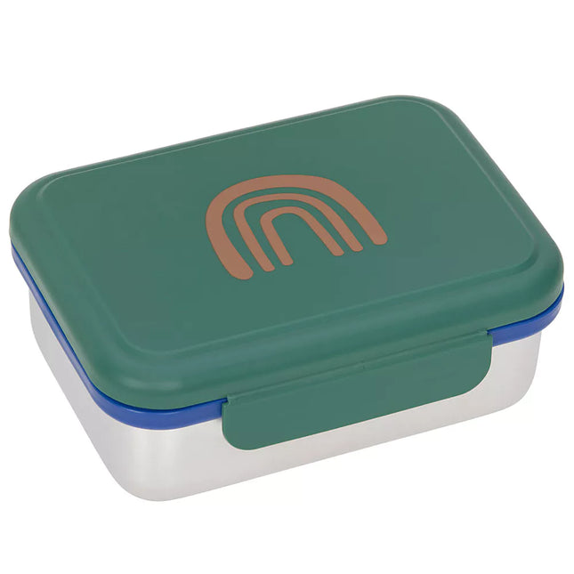 Lässig lunchbox RVS Little Gang rainbow green