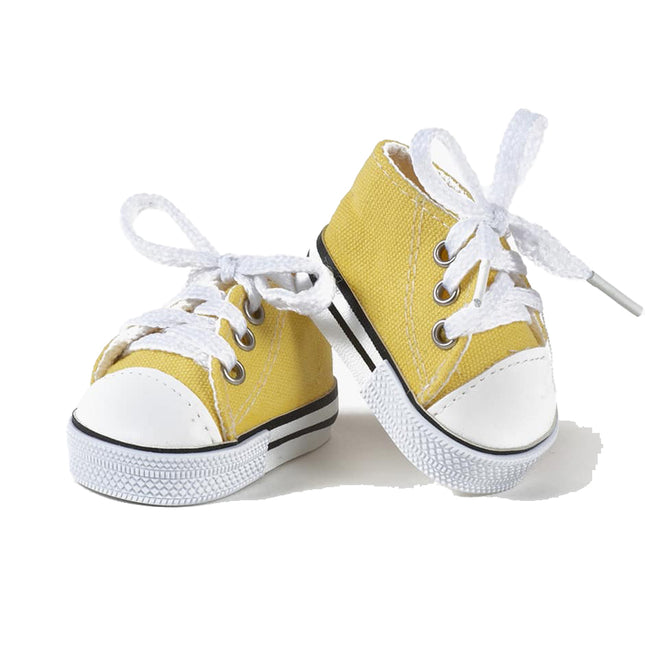 Minikane poppenkleding Comvers schoenen geel