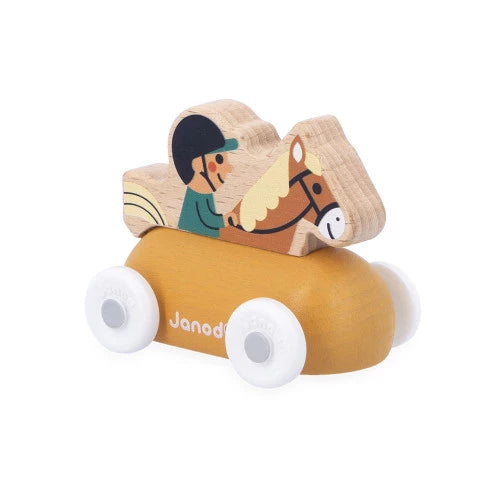 Janod Mountain Valley Wooden Rider Carriage - Cross Roads