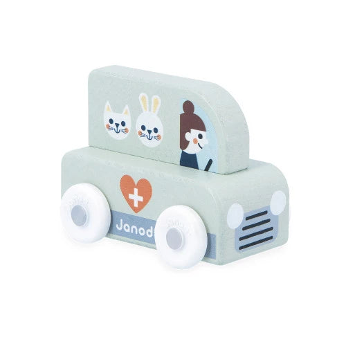 Janod  Mountain Valley Wooden Veterinary Truck - Cross Roads