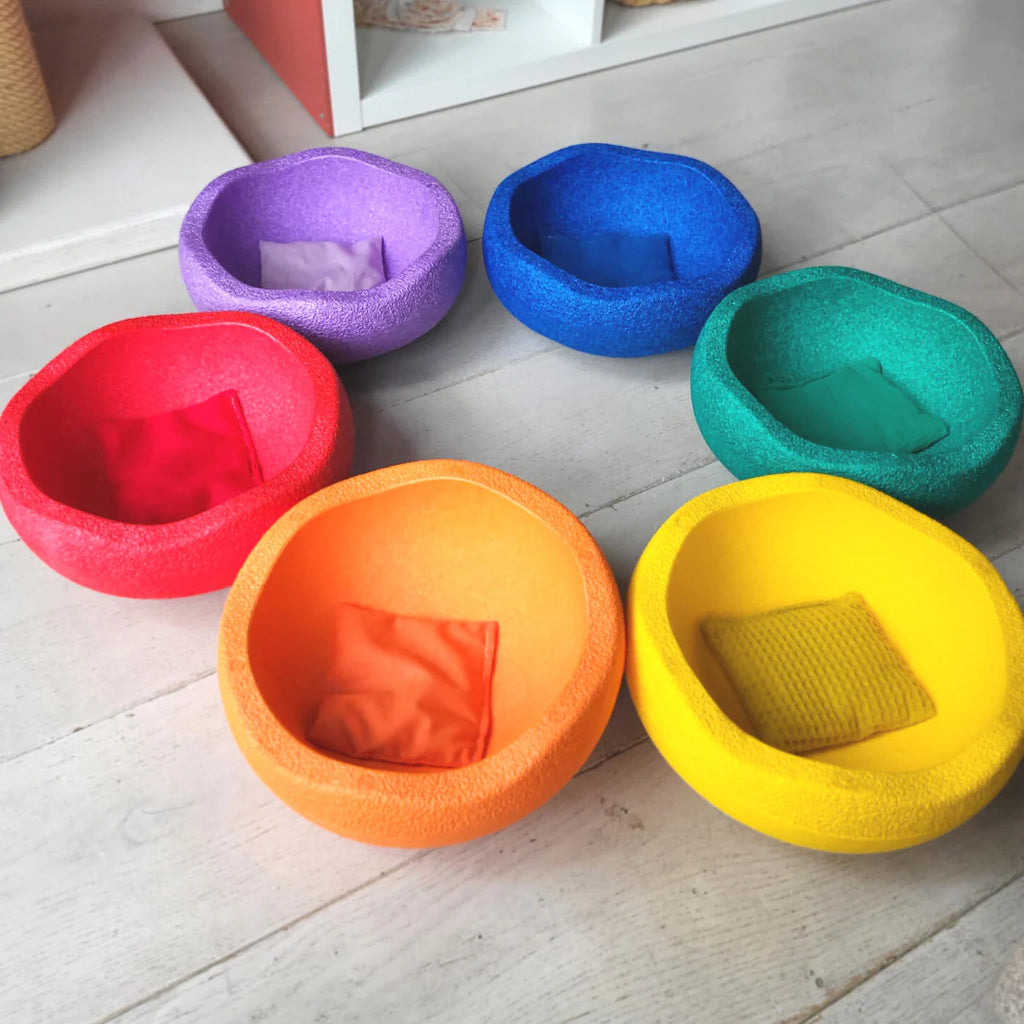 Sensorische pittenzakjes Regenboog set van 6