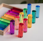 20 cilinderzuilen regenboog - medium